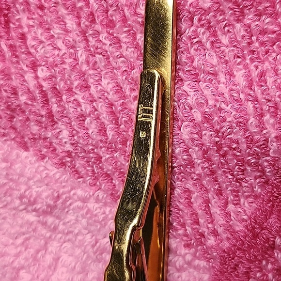 Dunhill Tie pin Clip Bar color Silver and Gold Dunhill Logo Men's Jewelry - Picture 3 of 6